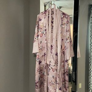 Victoria Secret Silk long night robe floral